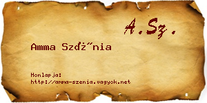 Amma Szénia névjegykártya